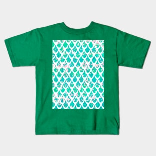 Mermaid Tail  Scales White Kids T-Shirt